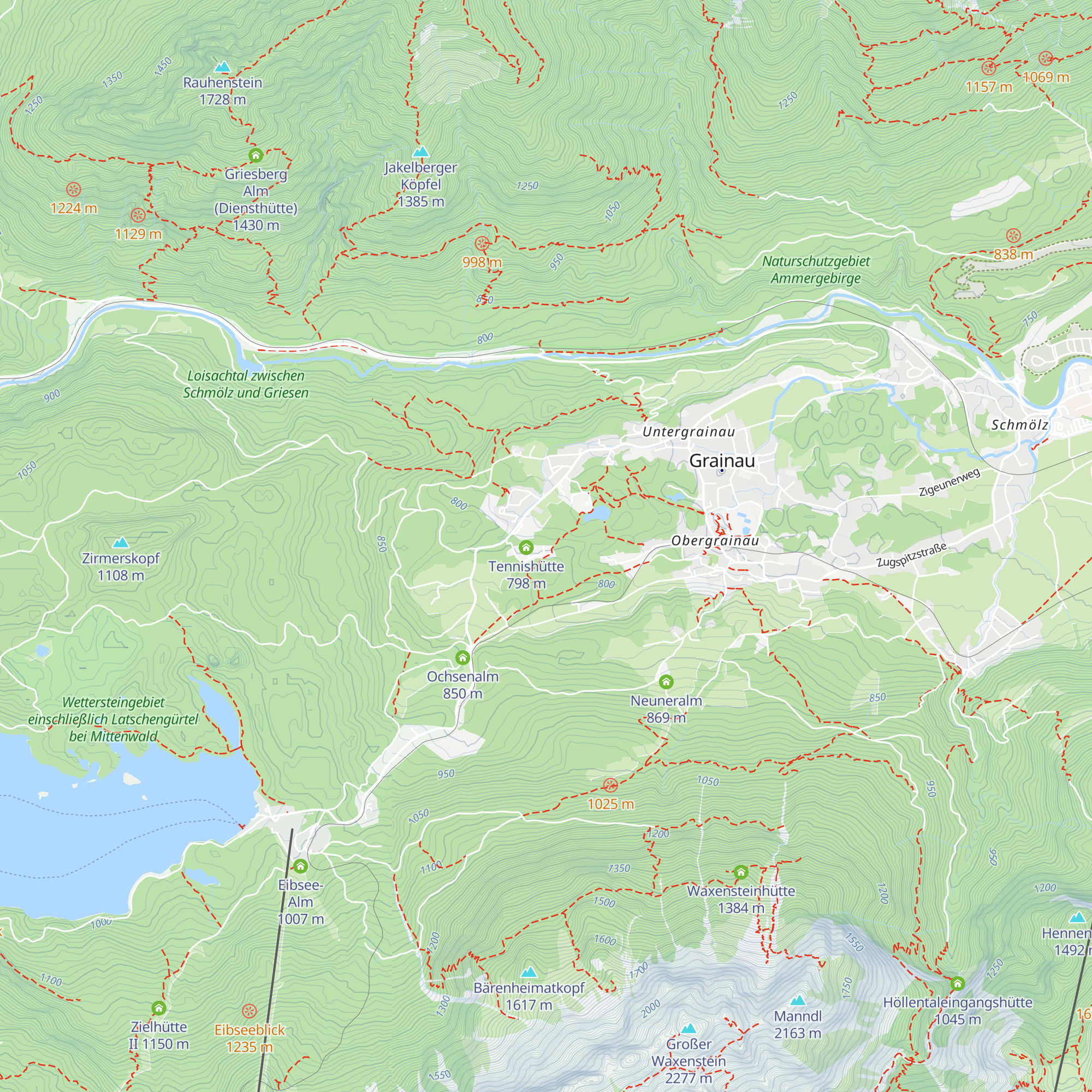 Rentner-Alm map