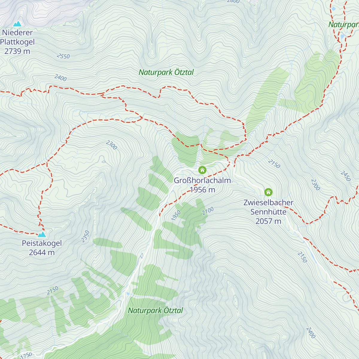 Kleinhorlachalm map
