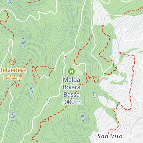 Map of Malga Boiara Bassa