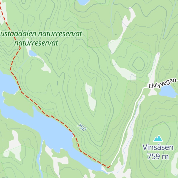 Map of Hvervenberget