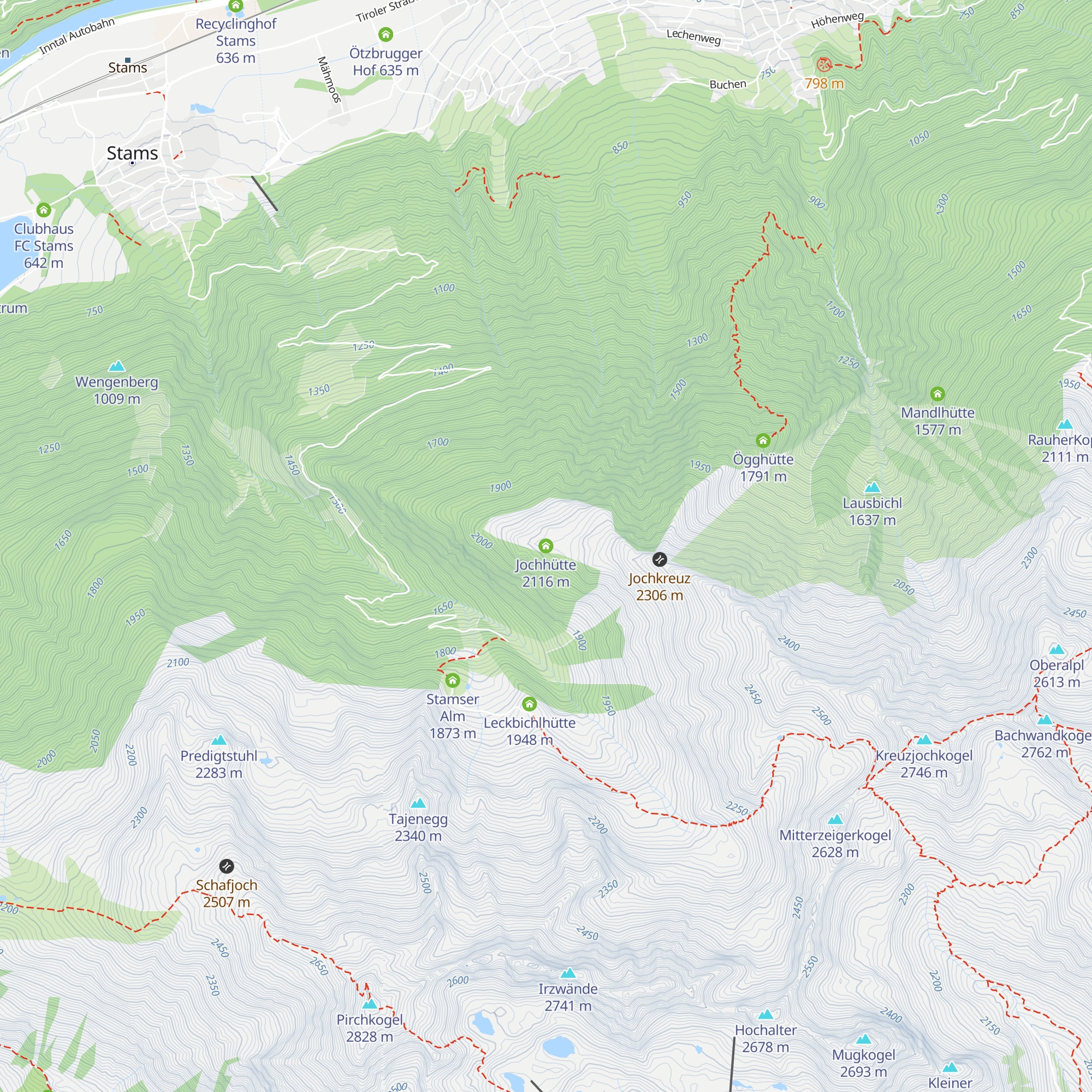 Jochhütte map