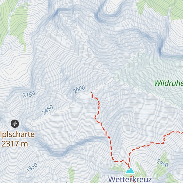 Map of Hohe Wand / Hochwand (Nebengipfel)