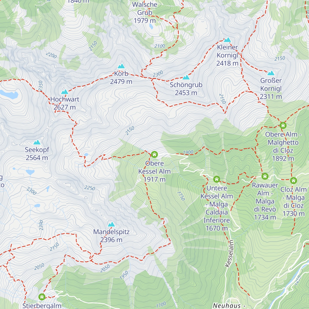 Obere Kessel Alm map