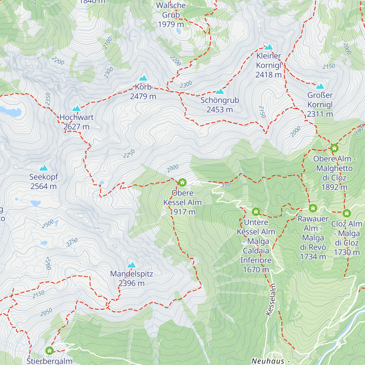 Obere Kessel Alm map