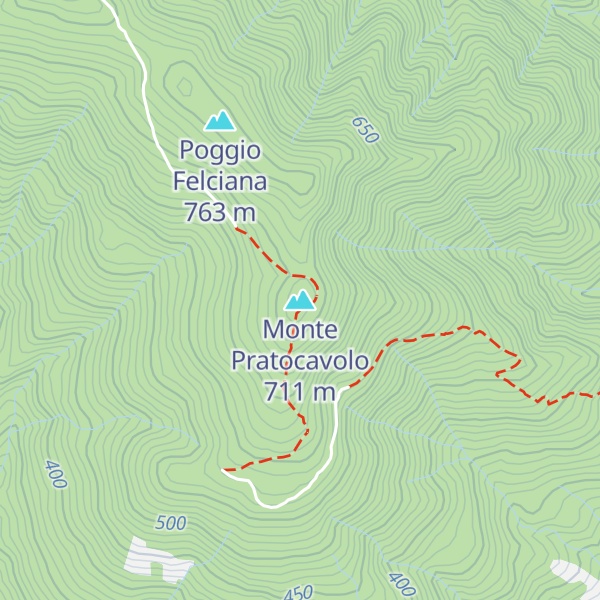 Map of Monte Pratocavolo