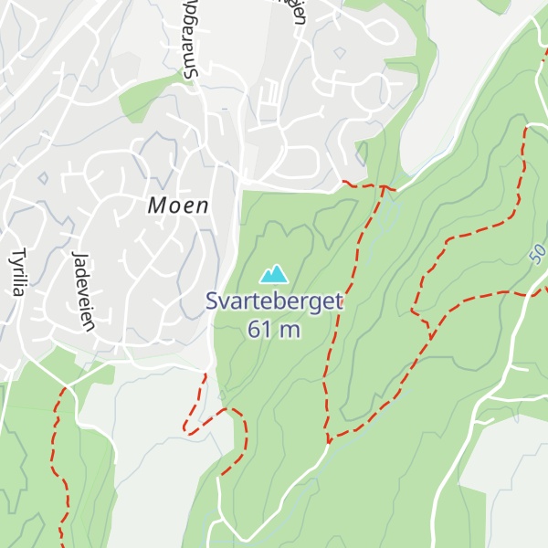 Map of Svarteberget