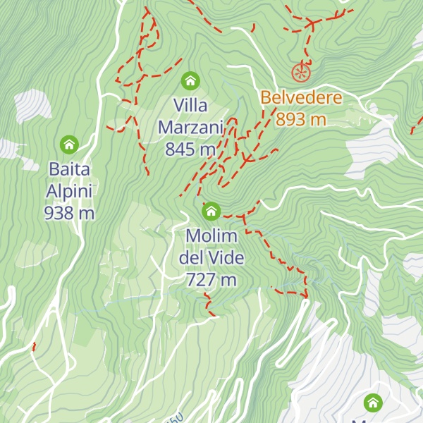Map of Molim del Vide