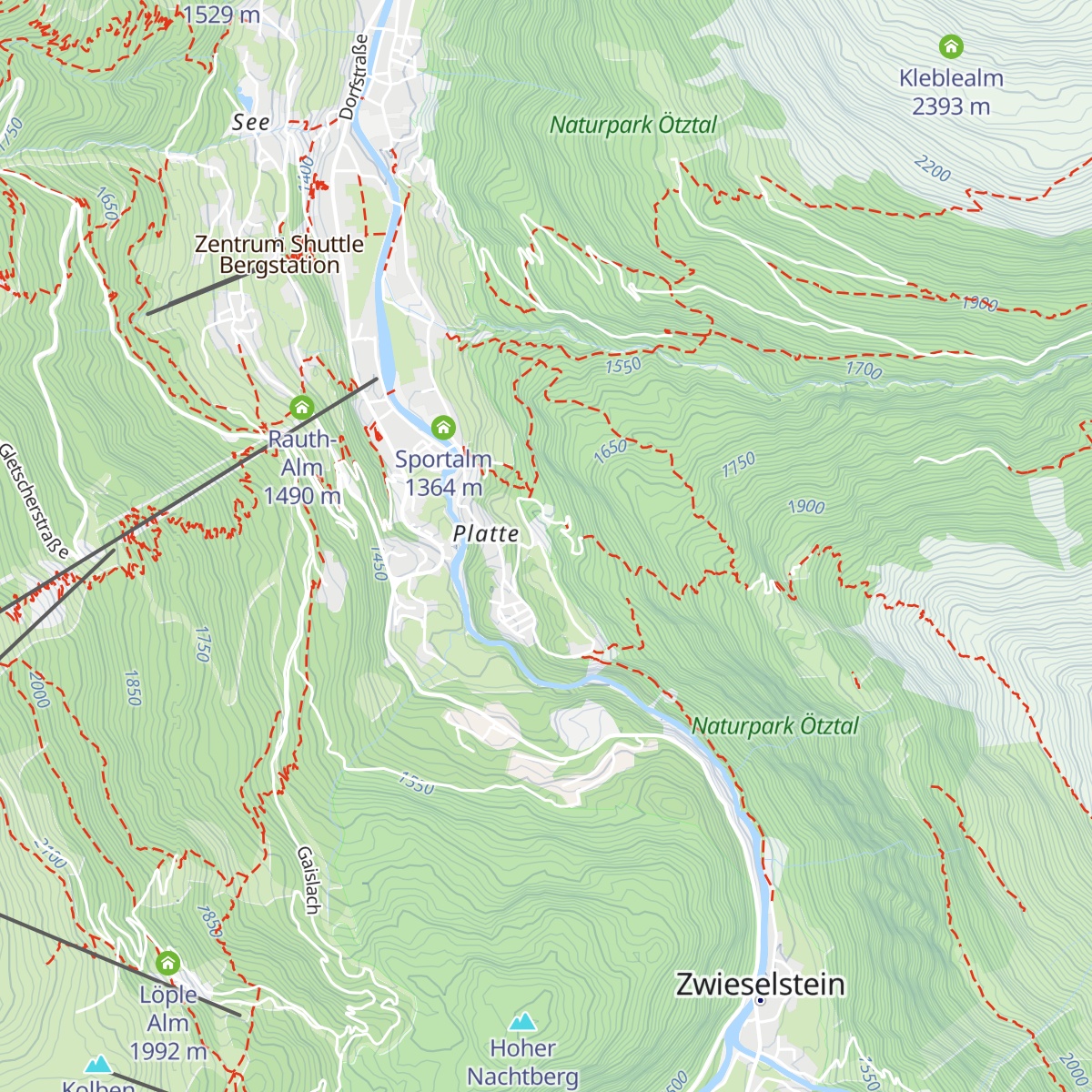 Kornkasten Moosalm map