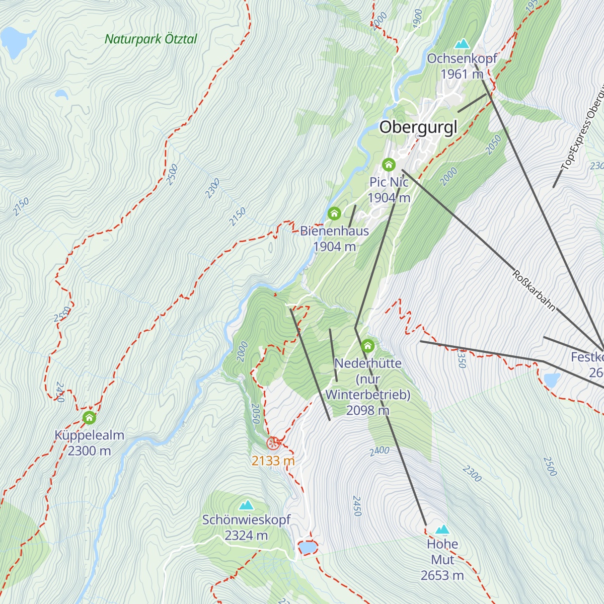 Zirben Alm map