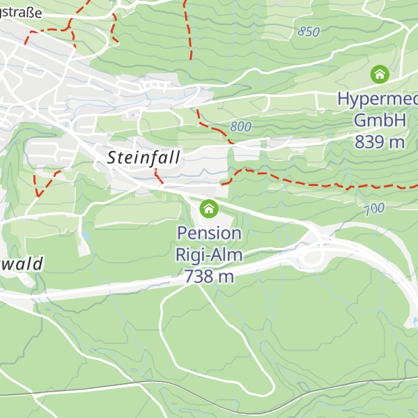 Map of Pension Rigi-Alm