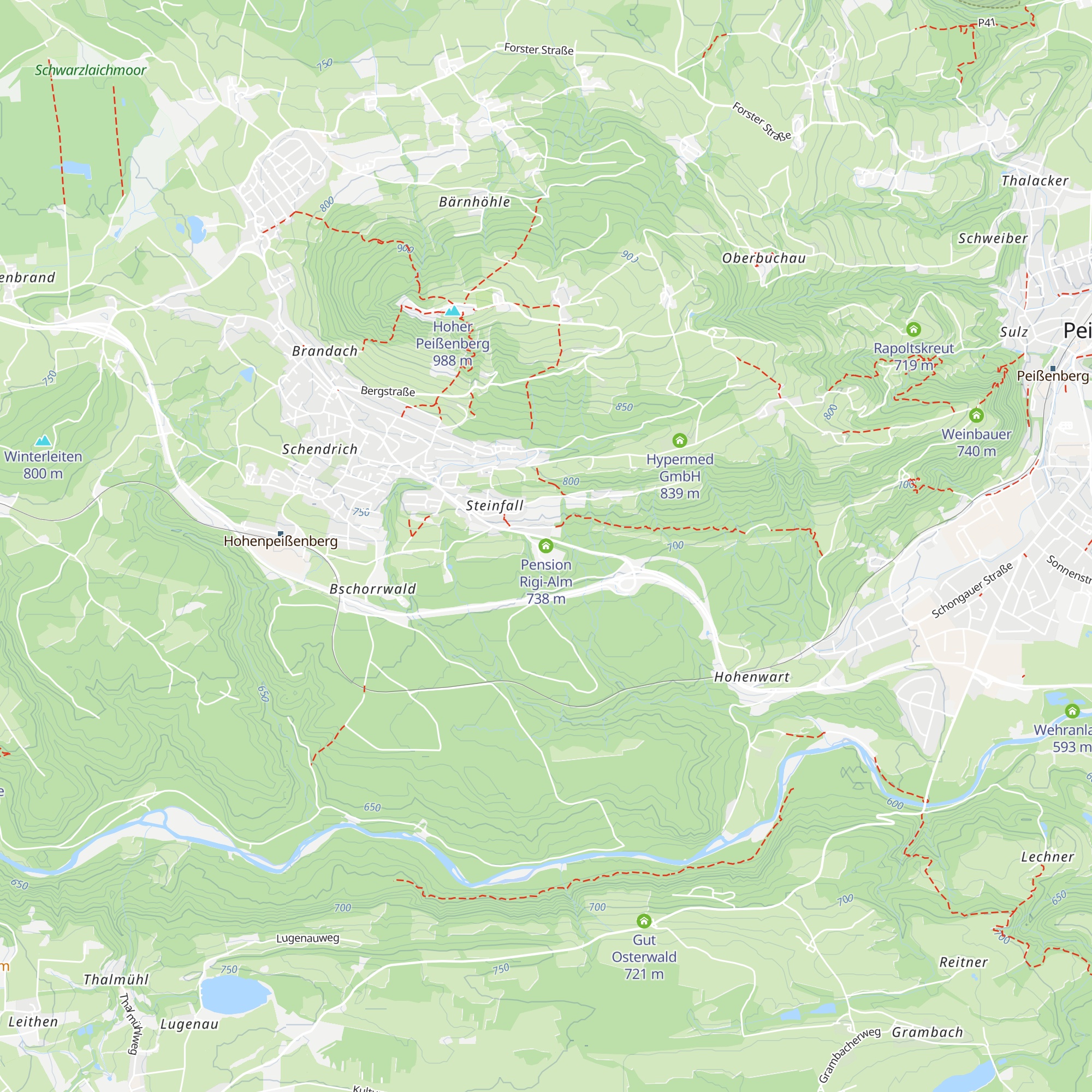 Pension Rigi-Alm map