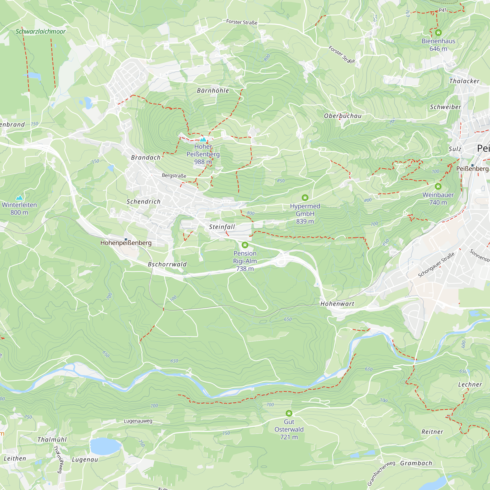 Pension Rigi-Alm map