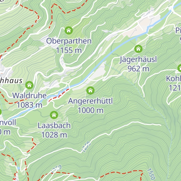 Map of Angererhüttl