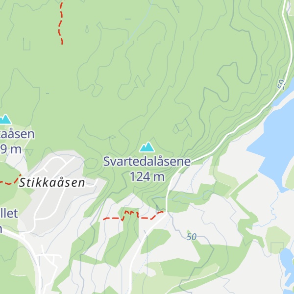 Map of Svartedalåsene