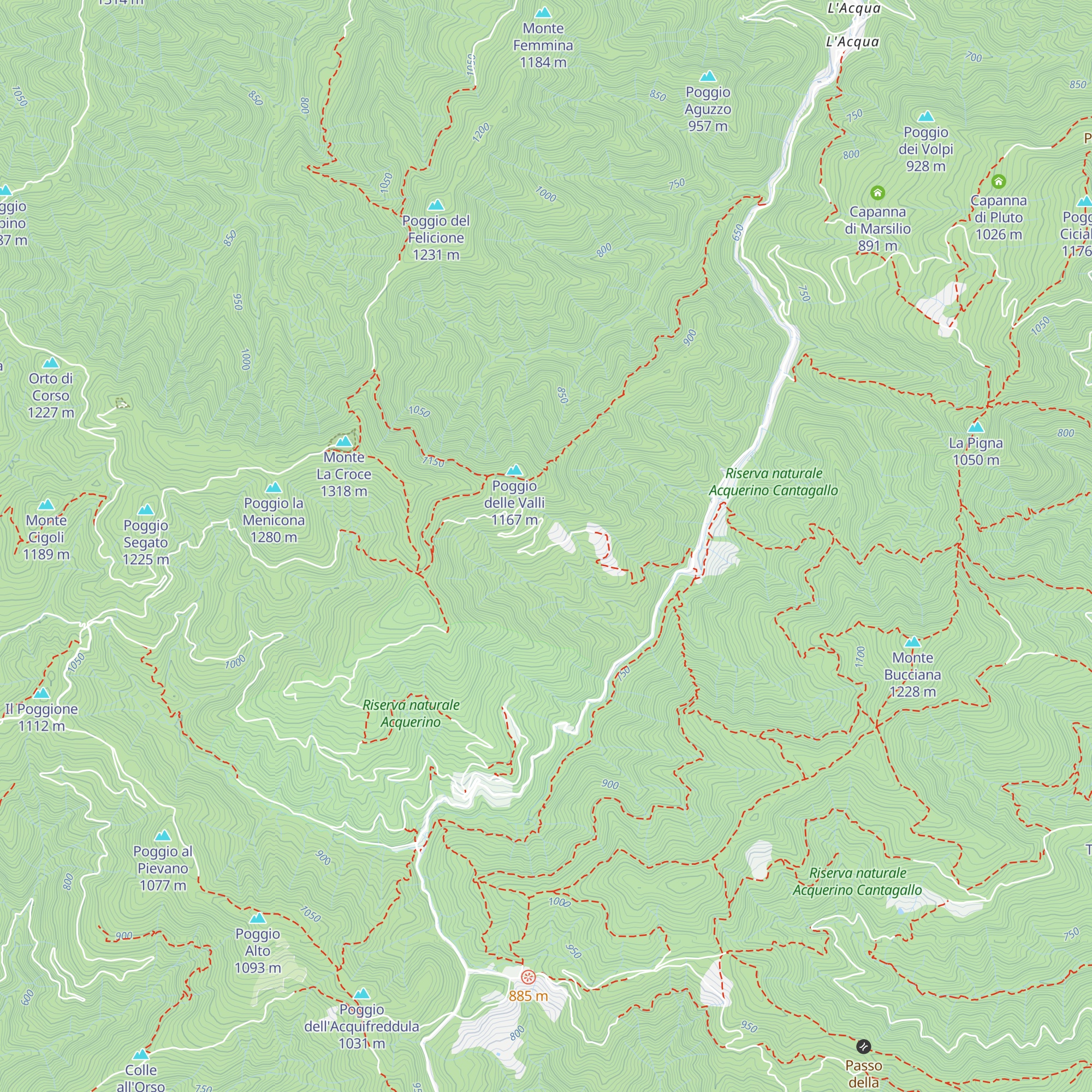 Rifugio Il Faggione delle Valli map