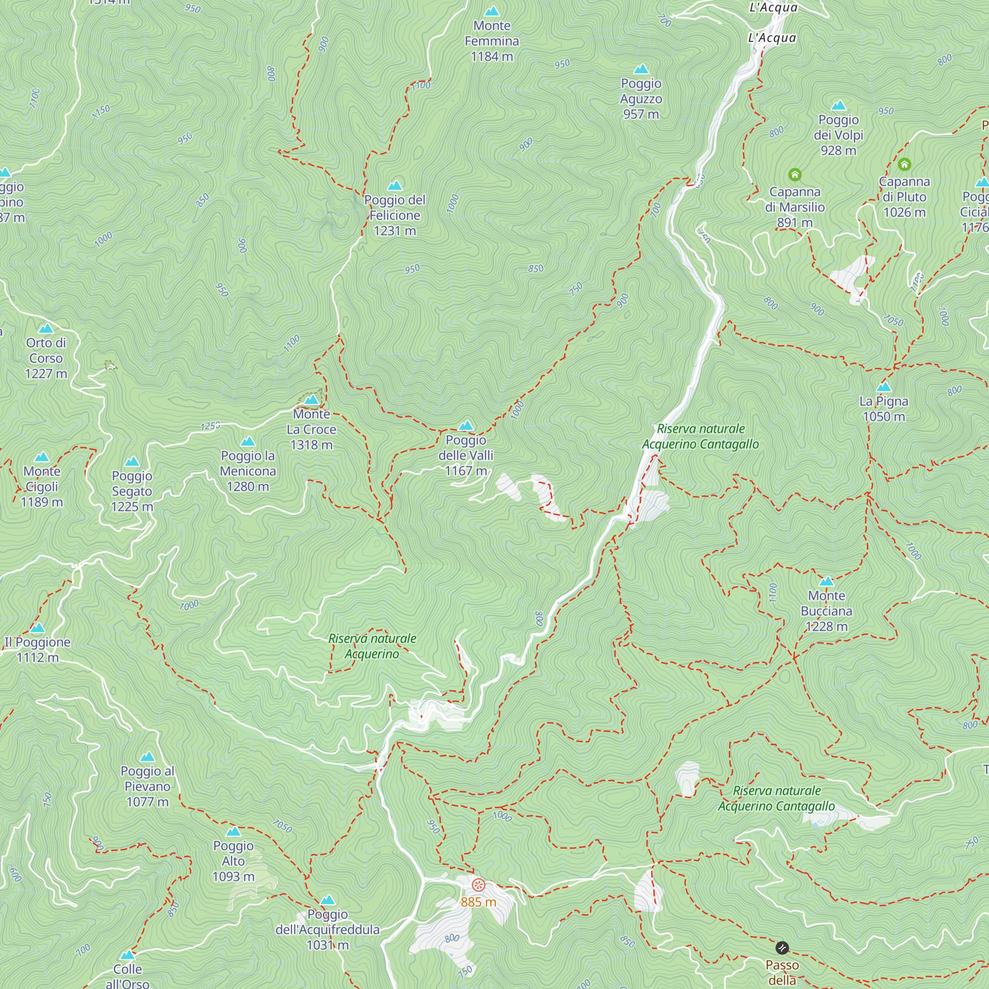 Rifugio Il Faggione delle Valli map