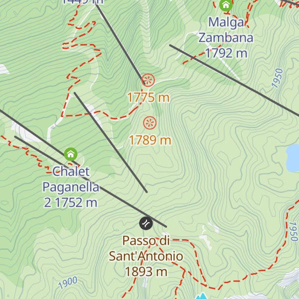 Map of Chalet Malga Terlaga