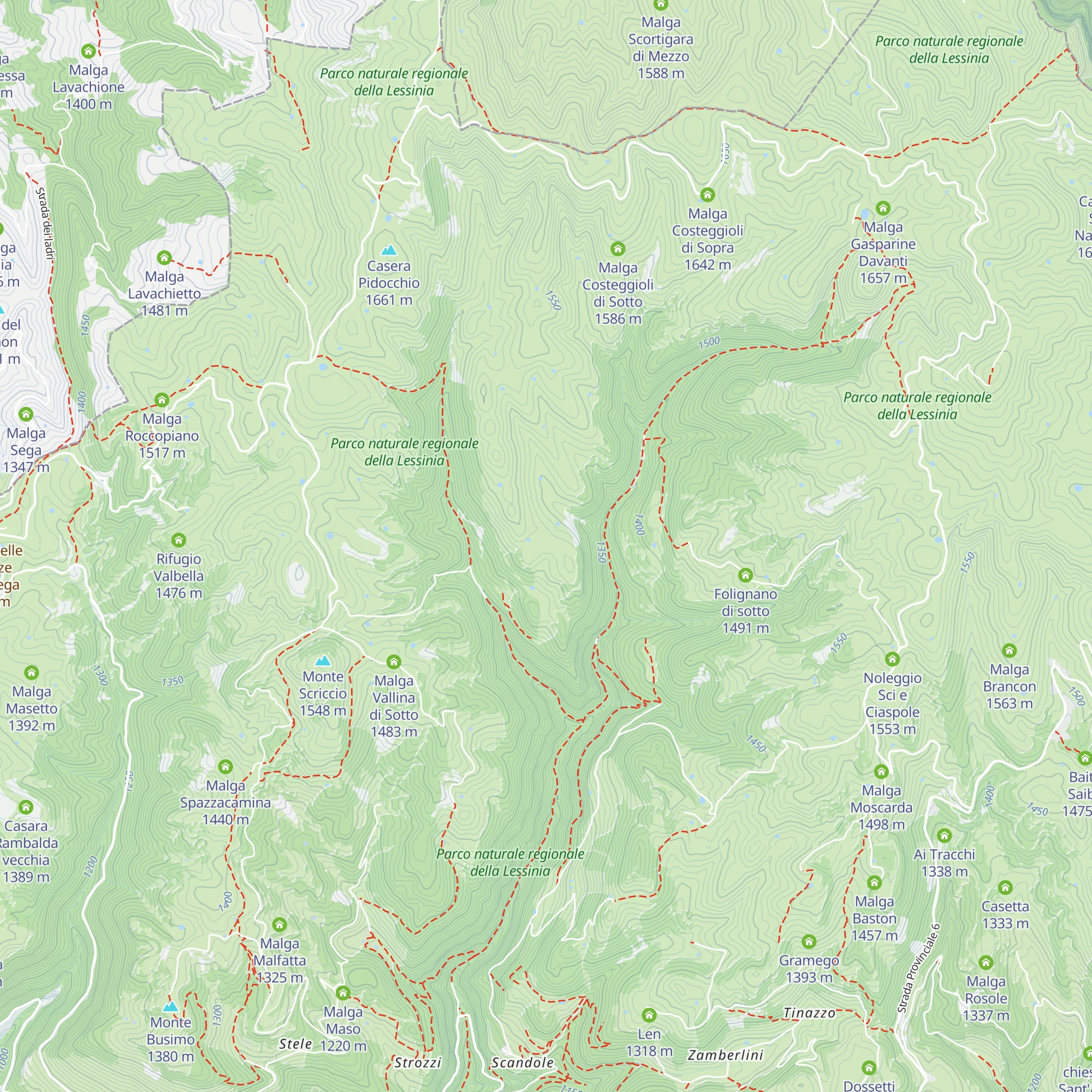 Malga Dosso del Pezzo map