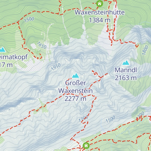 Map of Großer Waxenstein