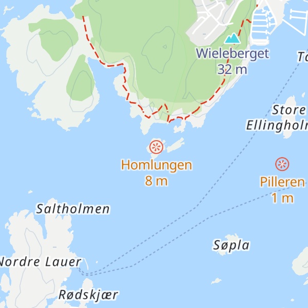 Map of Homlungen fyr