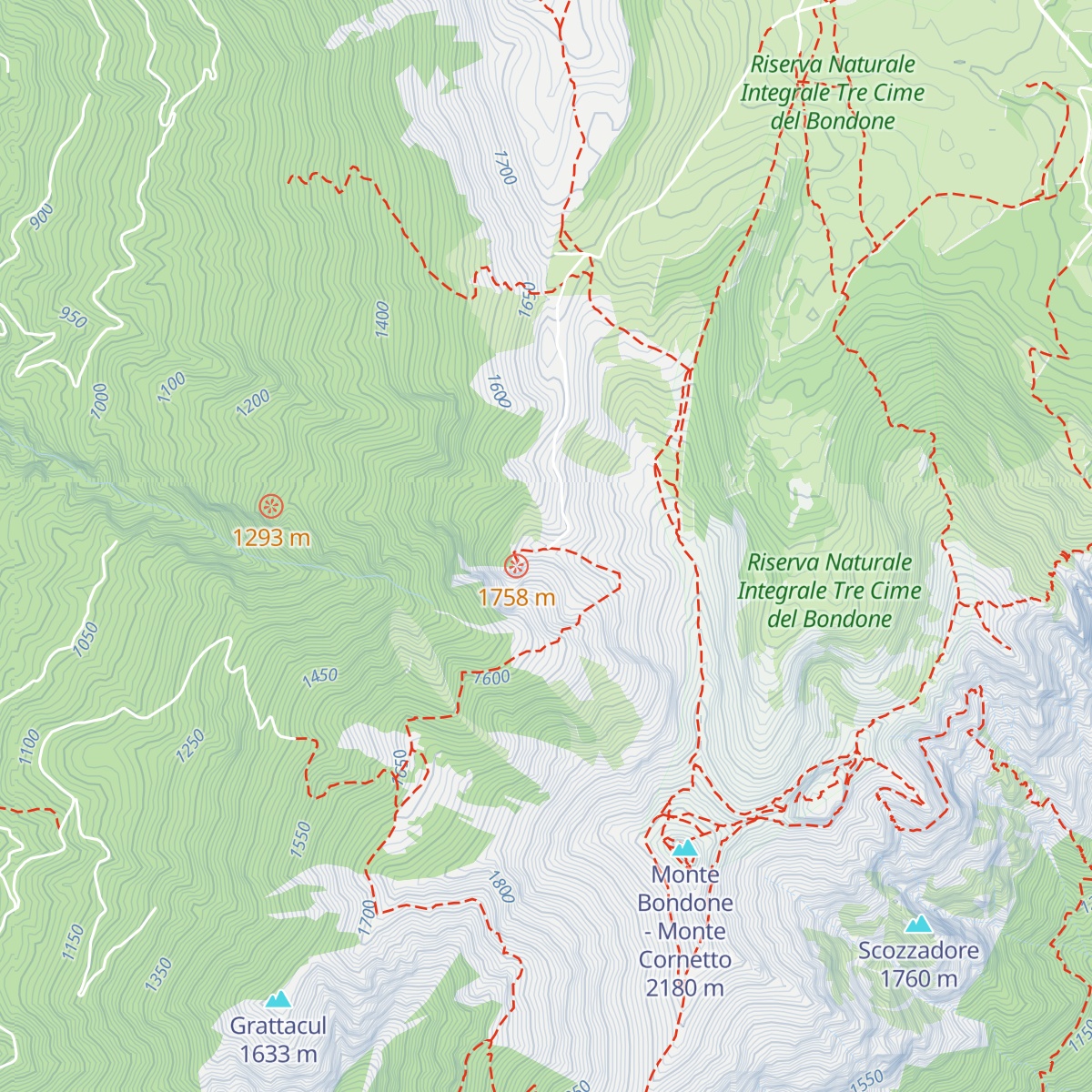 Malga Roncher/ Malga Cavedine map
