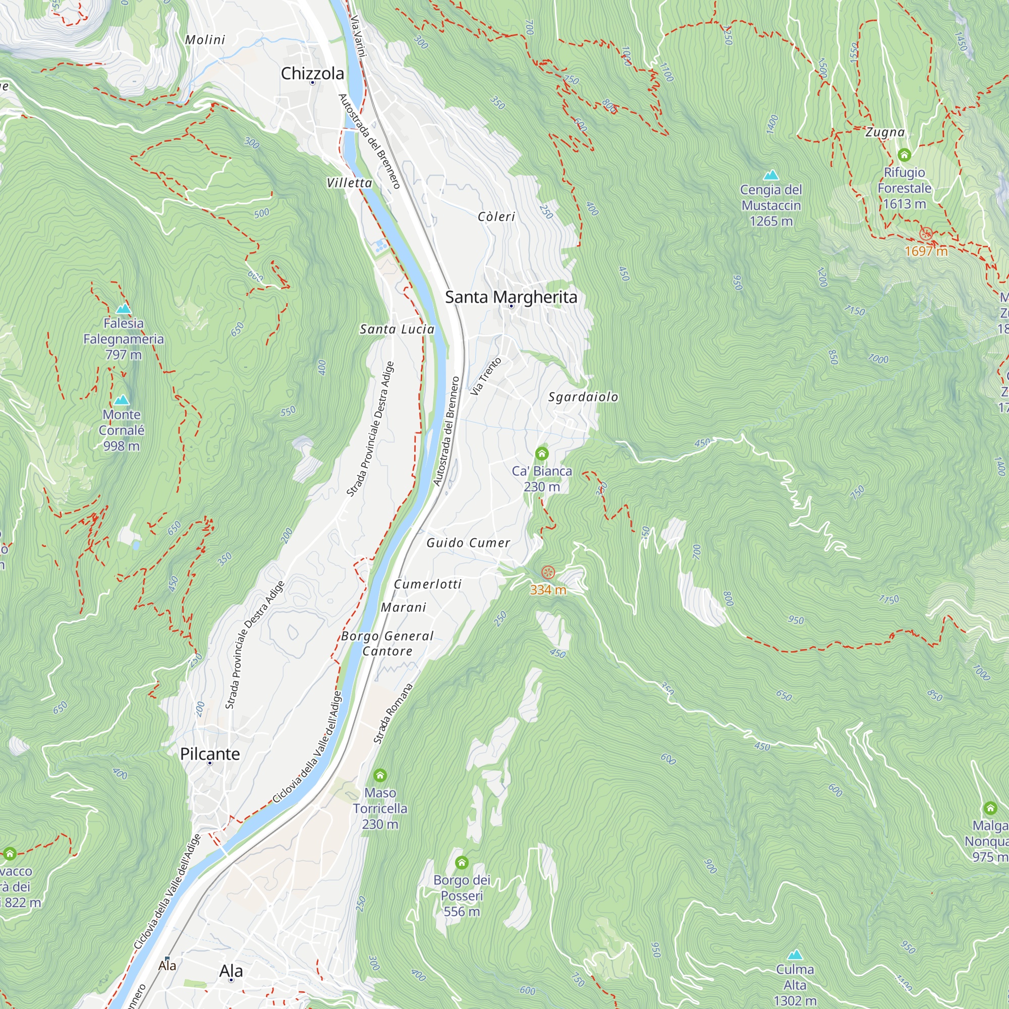 Maso Pozze map