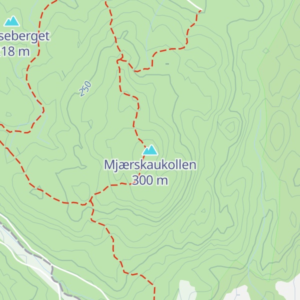 Map of Mjærskaukollen