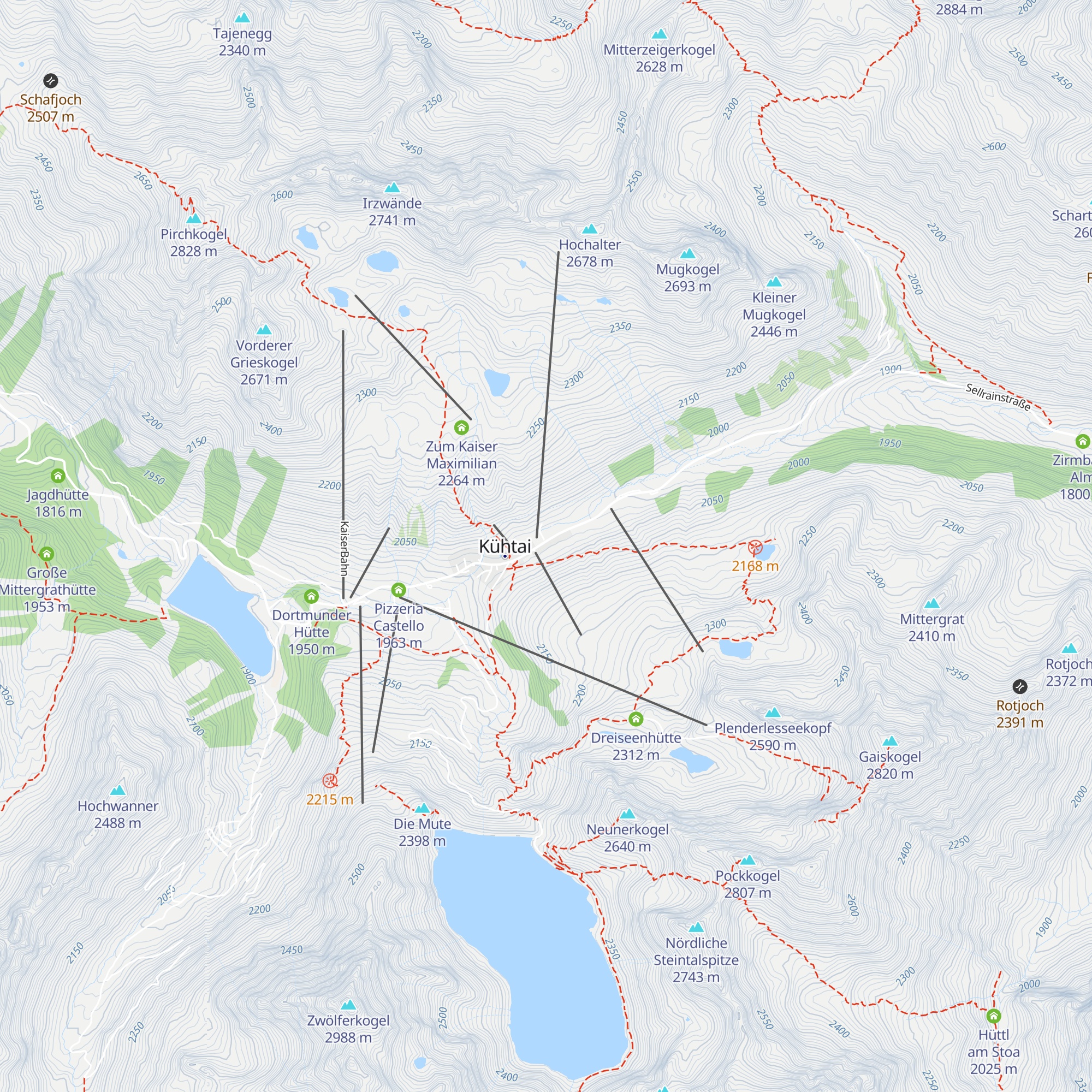 Kühtaier Alm map