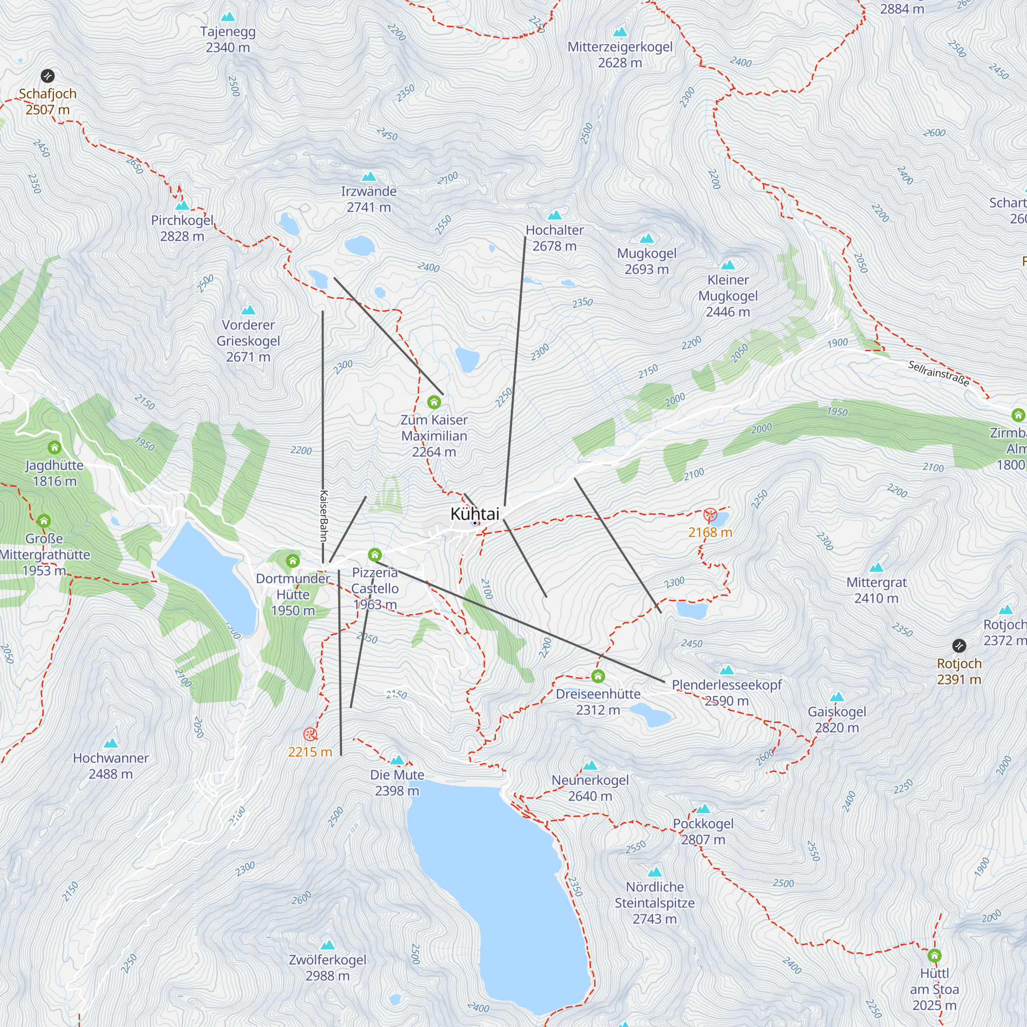 Kühtaier Alm map