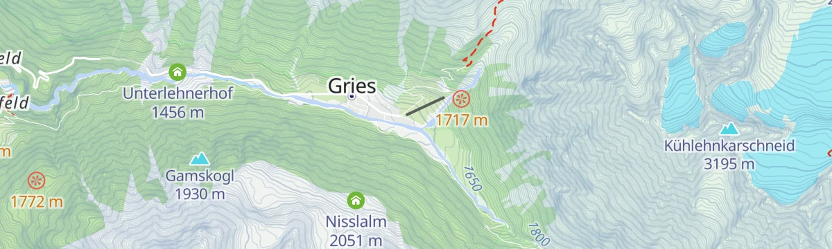 Map of the start of Nissl Alm - Längenfeld/Gries