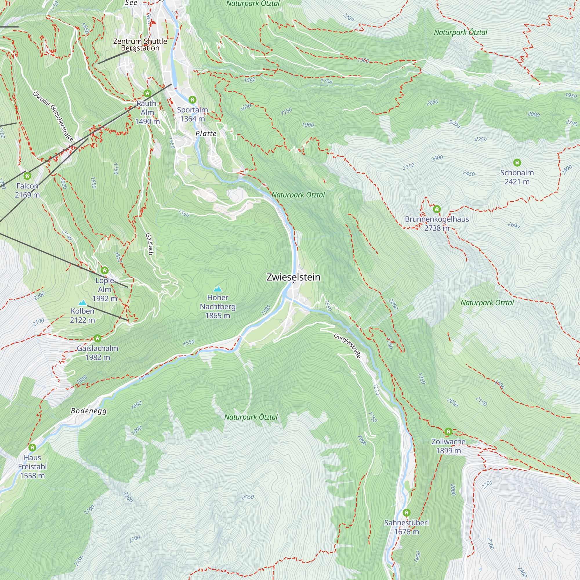 Talhütte Zwieselstein map