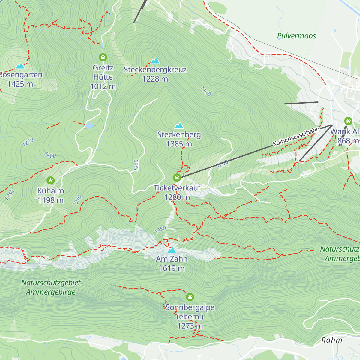 Kolbensattelhütte map