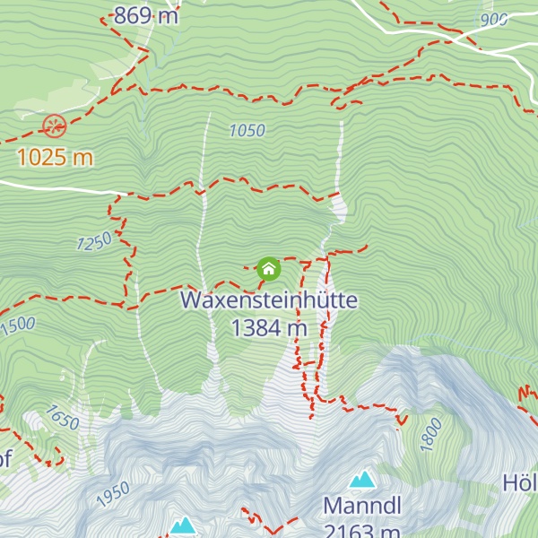 Map of Waxensteinhütte