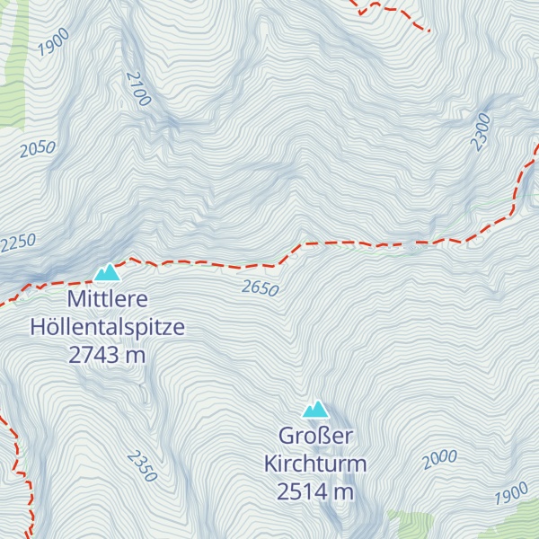 Map of Äußere Höllentalspitze