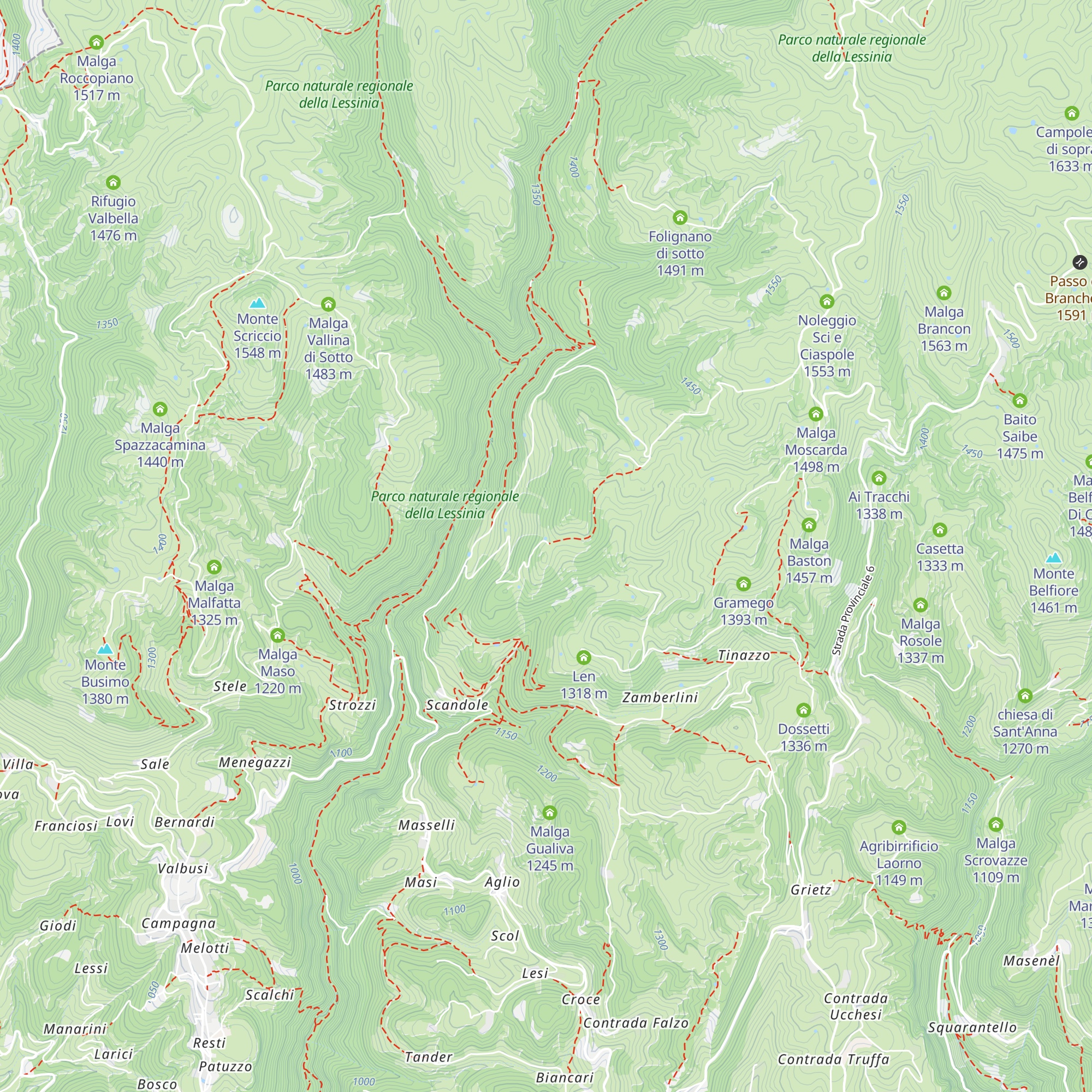Malga Magaello map