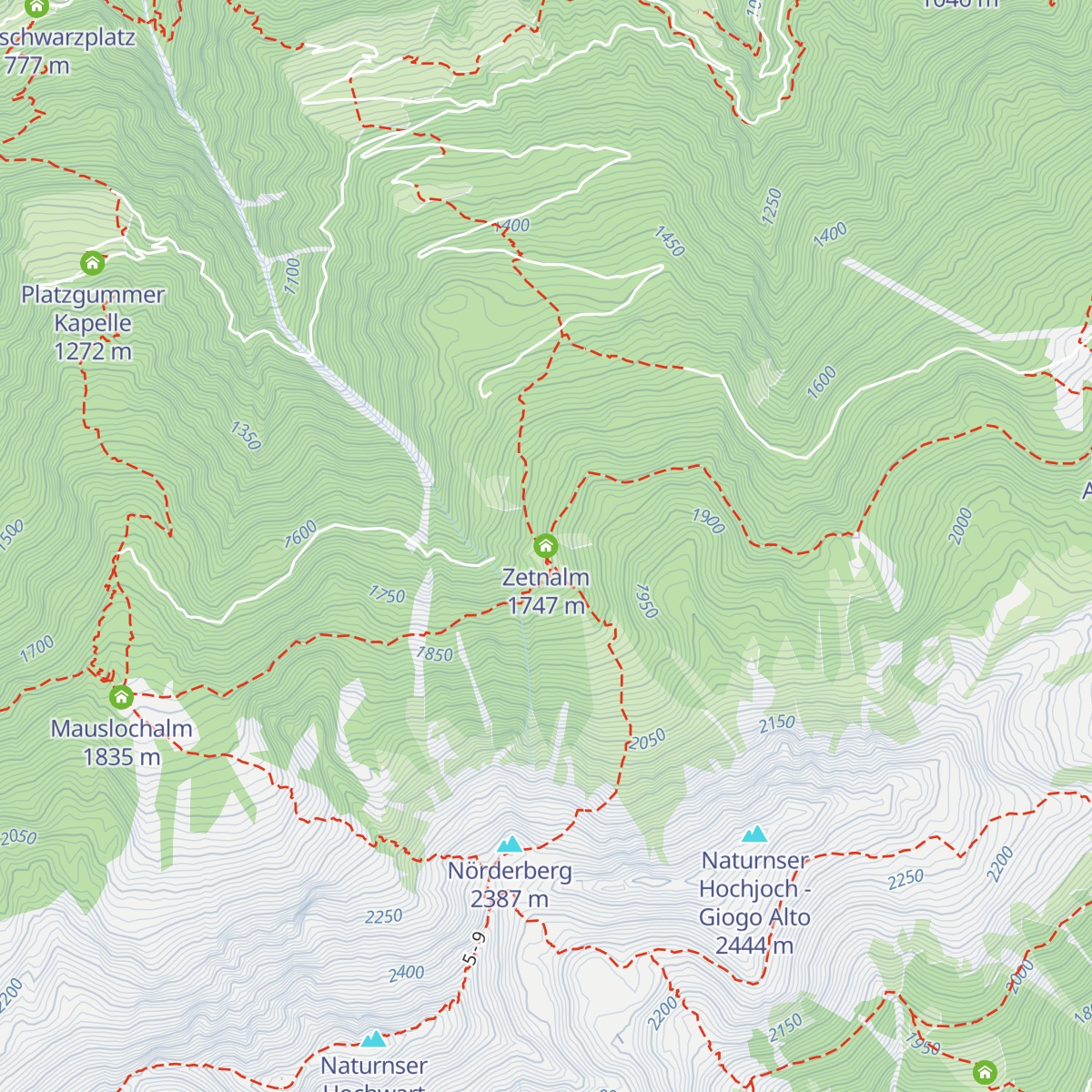 Zetnalm map