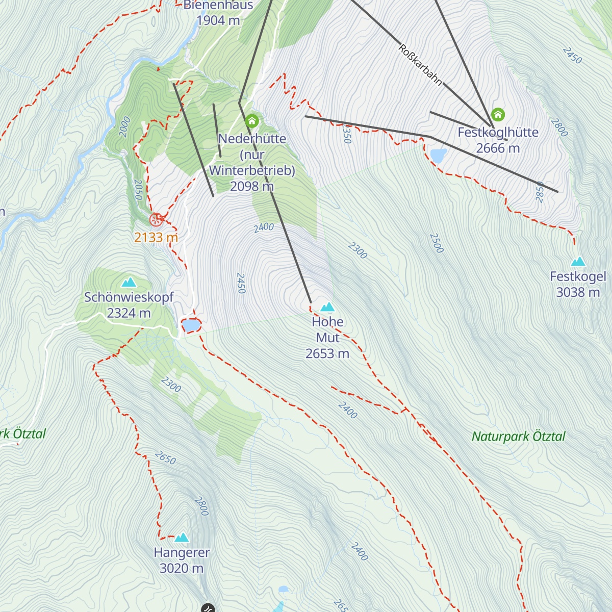 Hohe Mut map