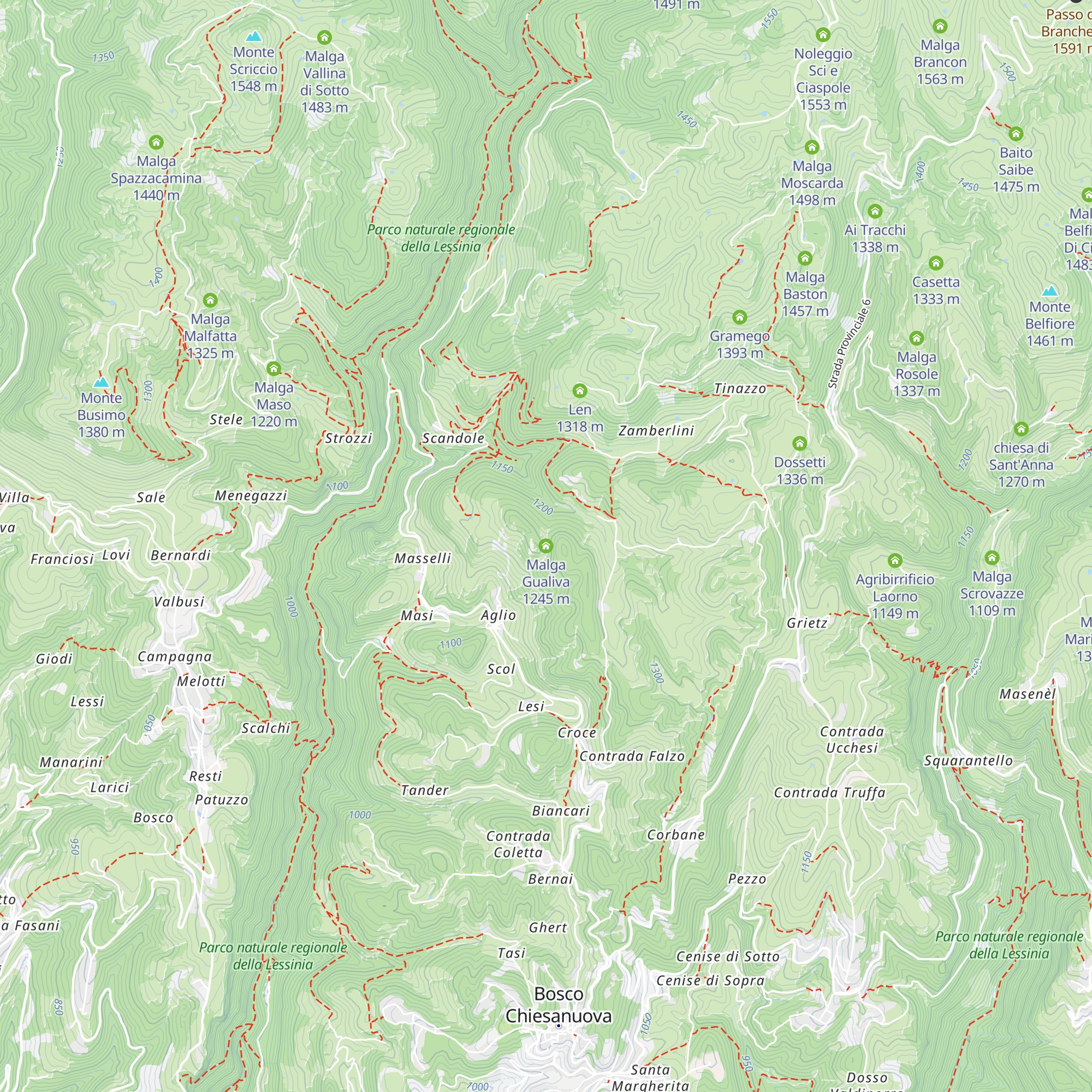 Malga Gualiva map