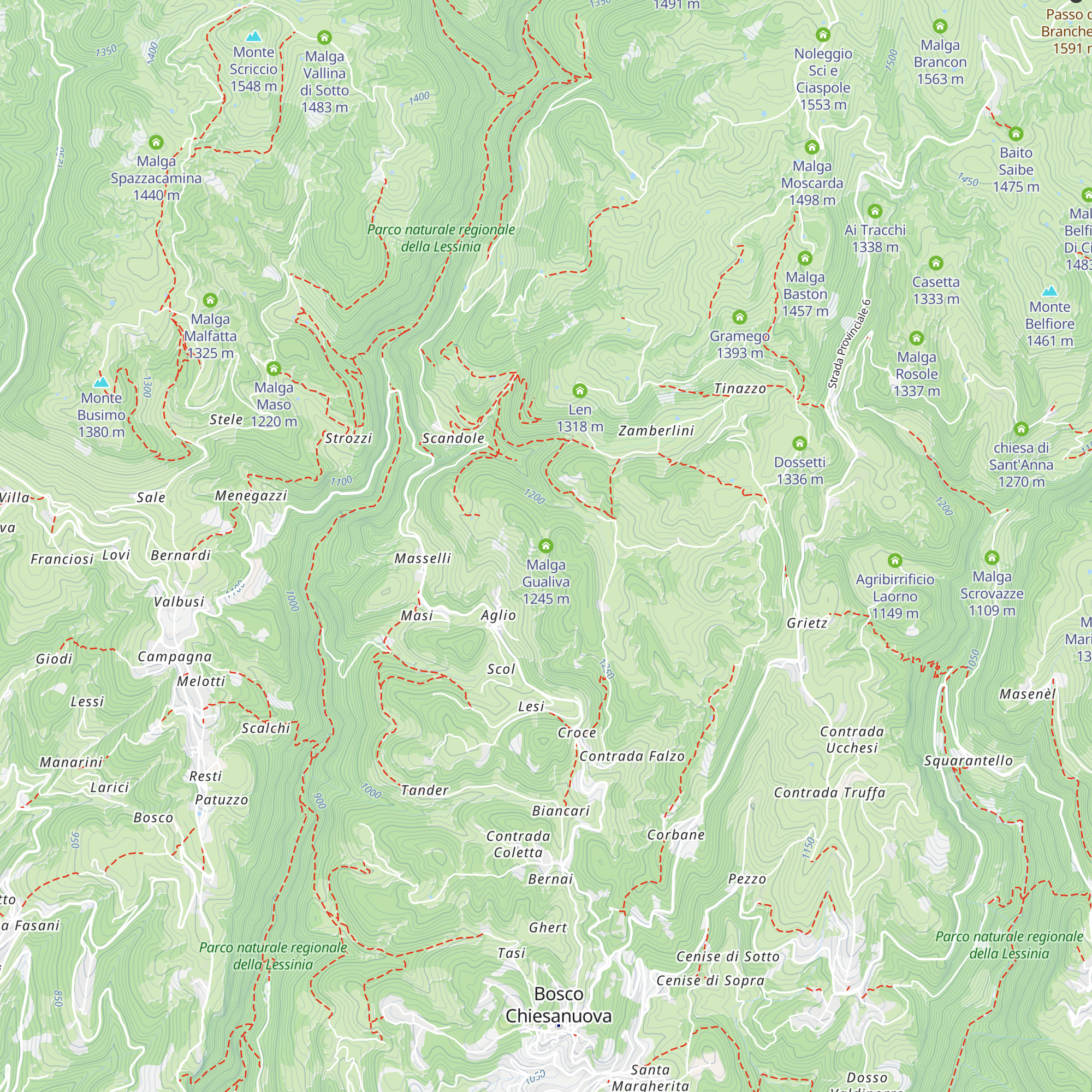Malga Gualiva map