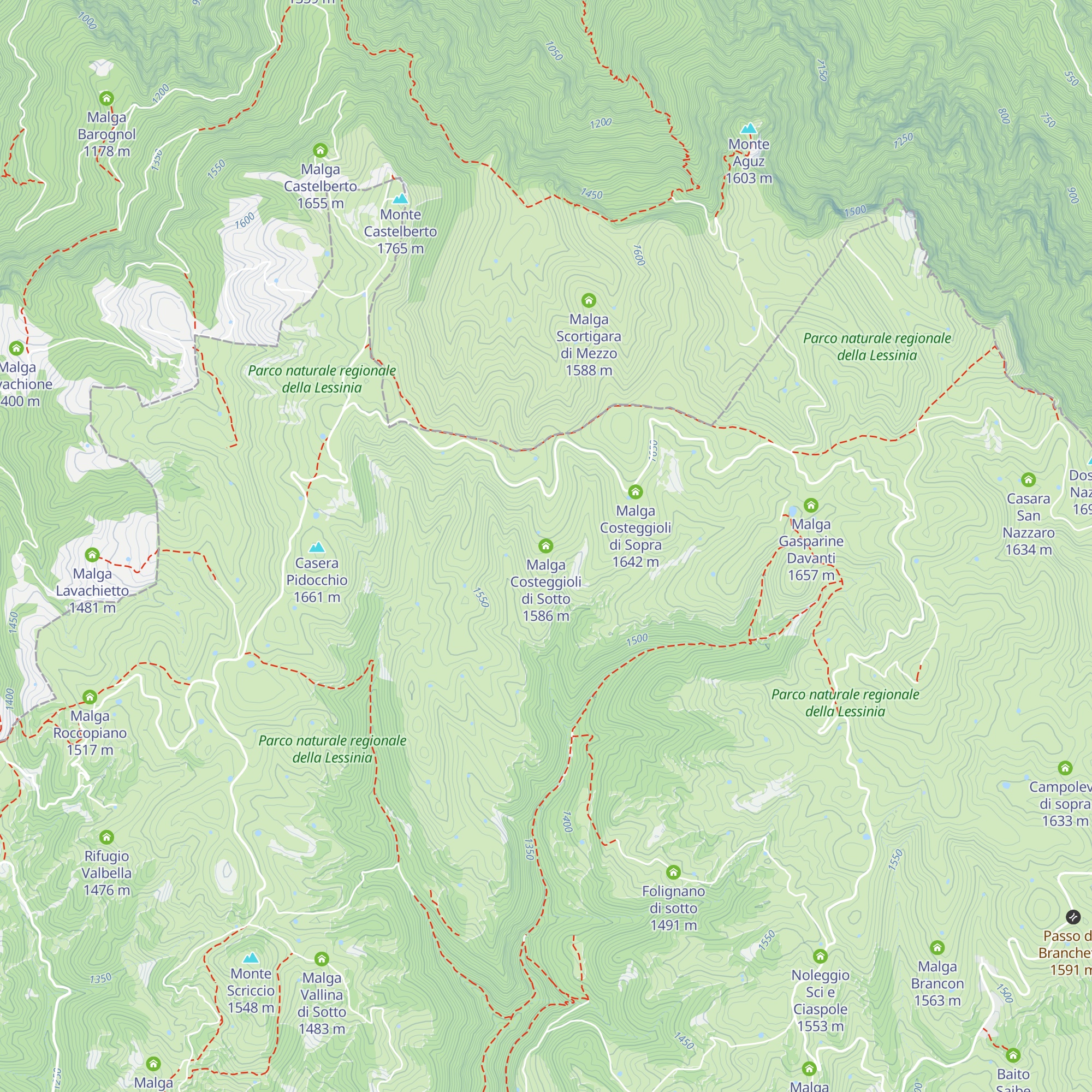 Malga Costeggioli di Sotto map
