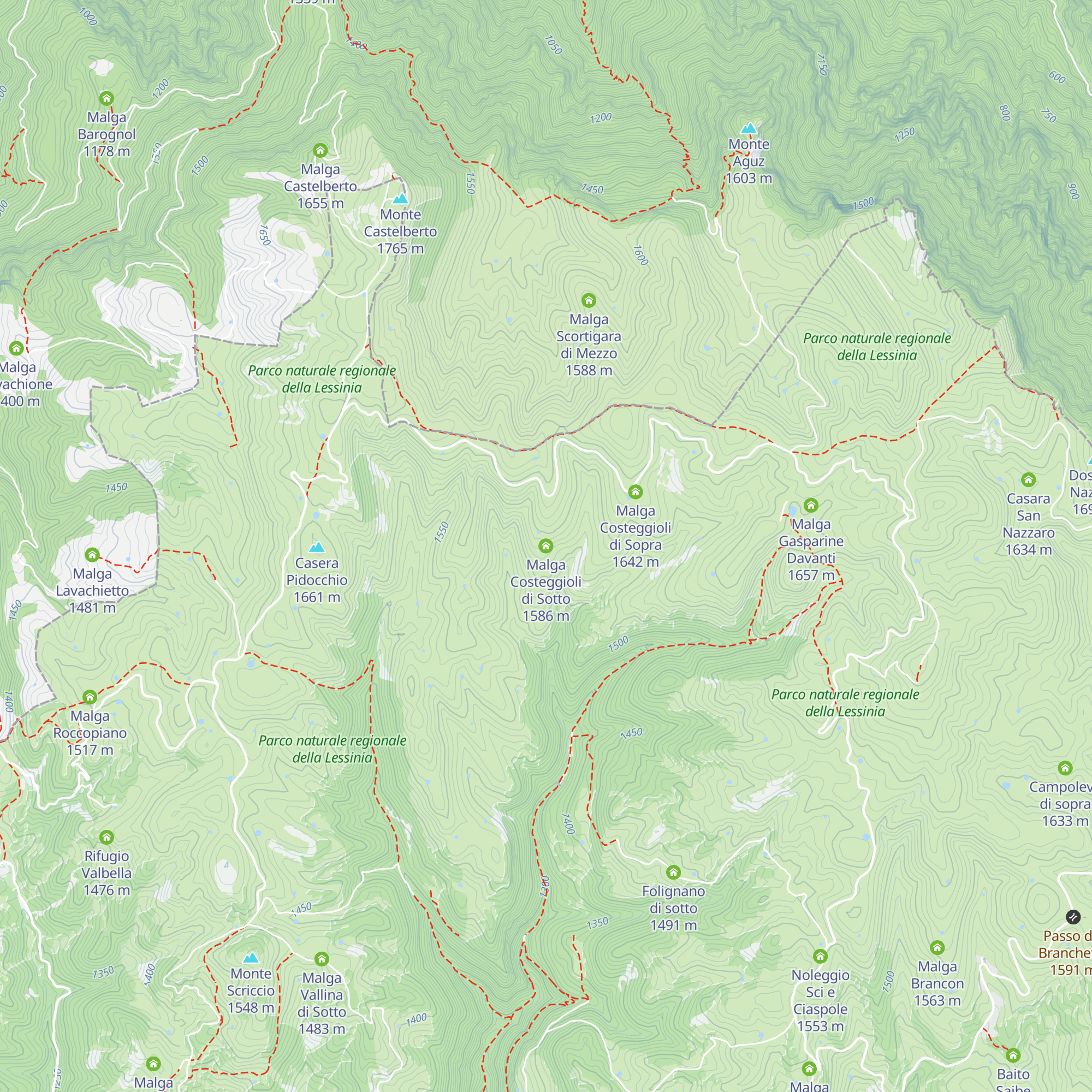 Malga Costeggioli di Sotto map