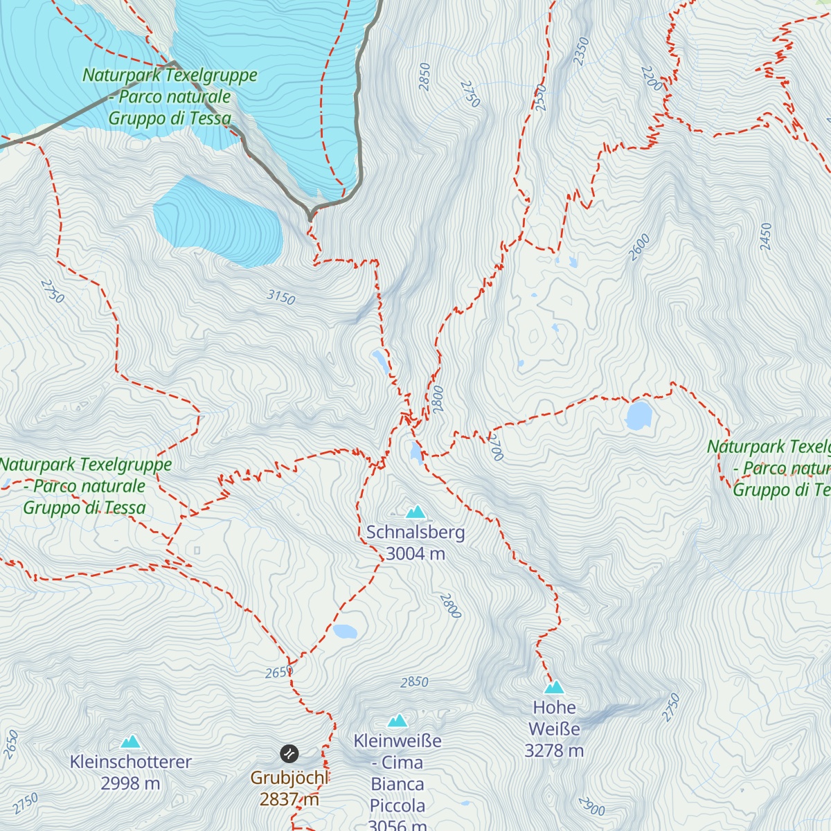 Stettiner Hütte - Rifugio Petrarca map