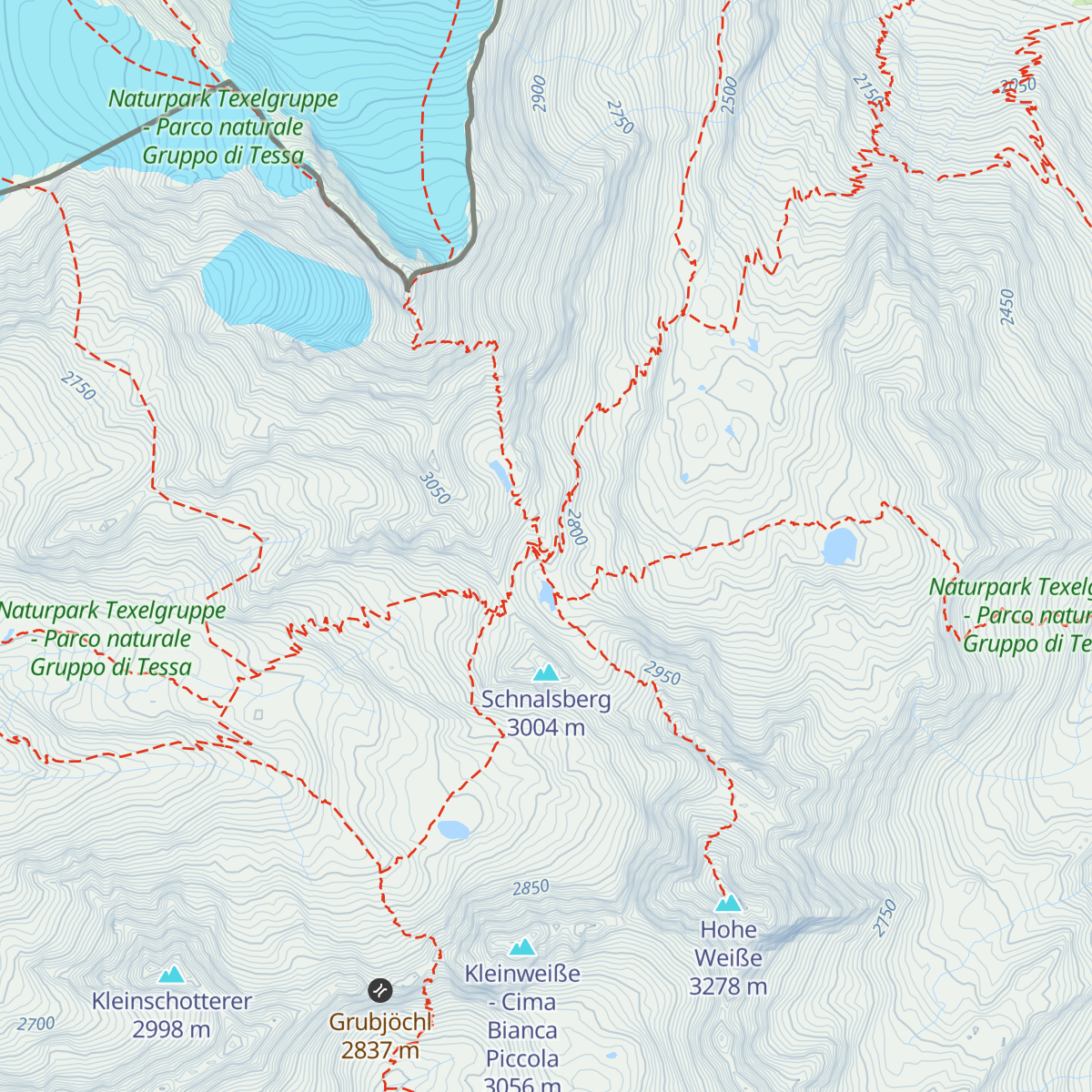 Stettiner Hütte - Rifugio Petrarca map