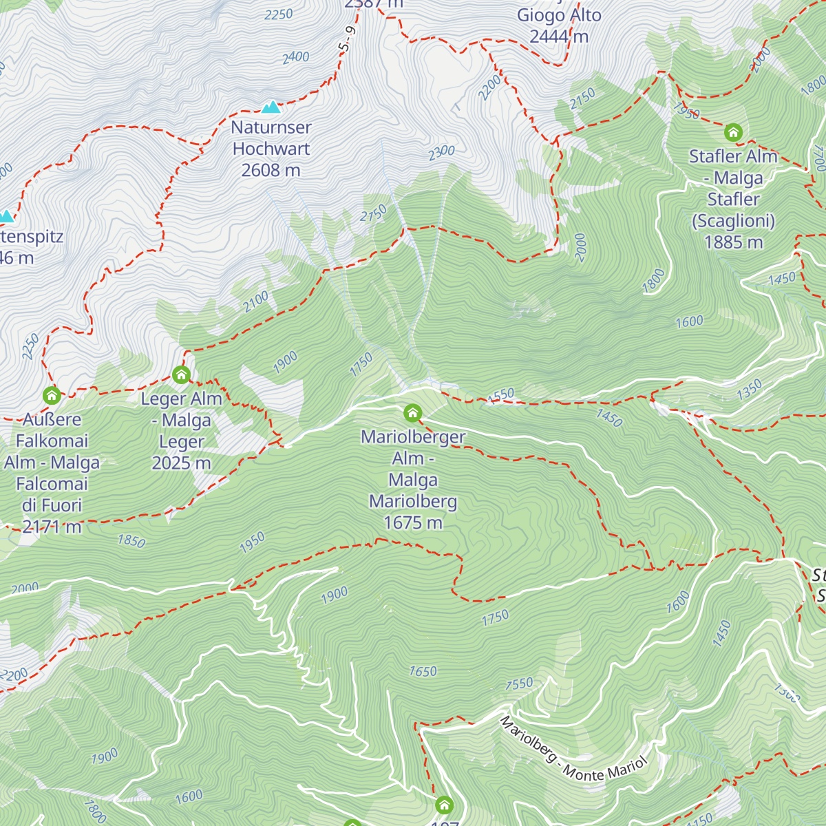 Mariolberger Alm - Malga Mariolberg map