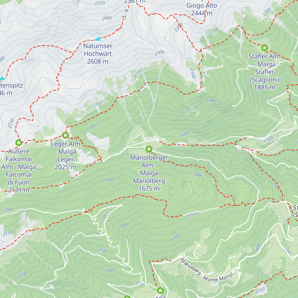 Mariolberger Alm - Malga Mariolberg map