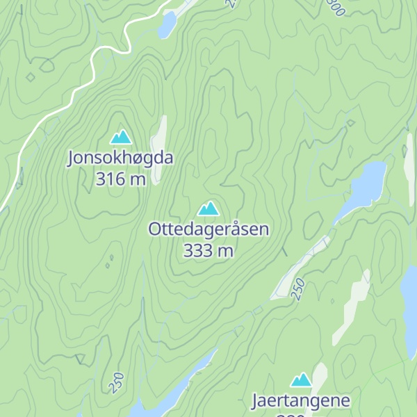 Map of Ottedageråsen