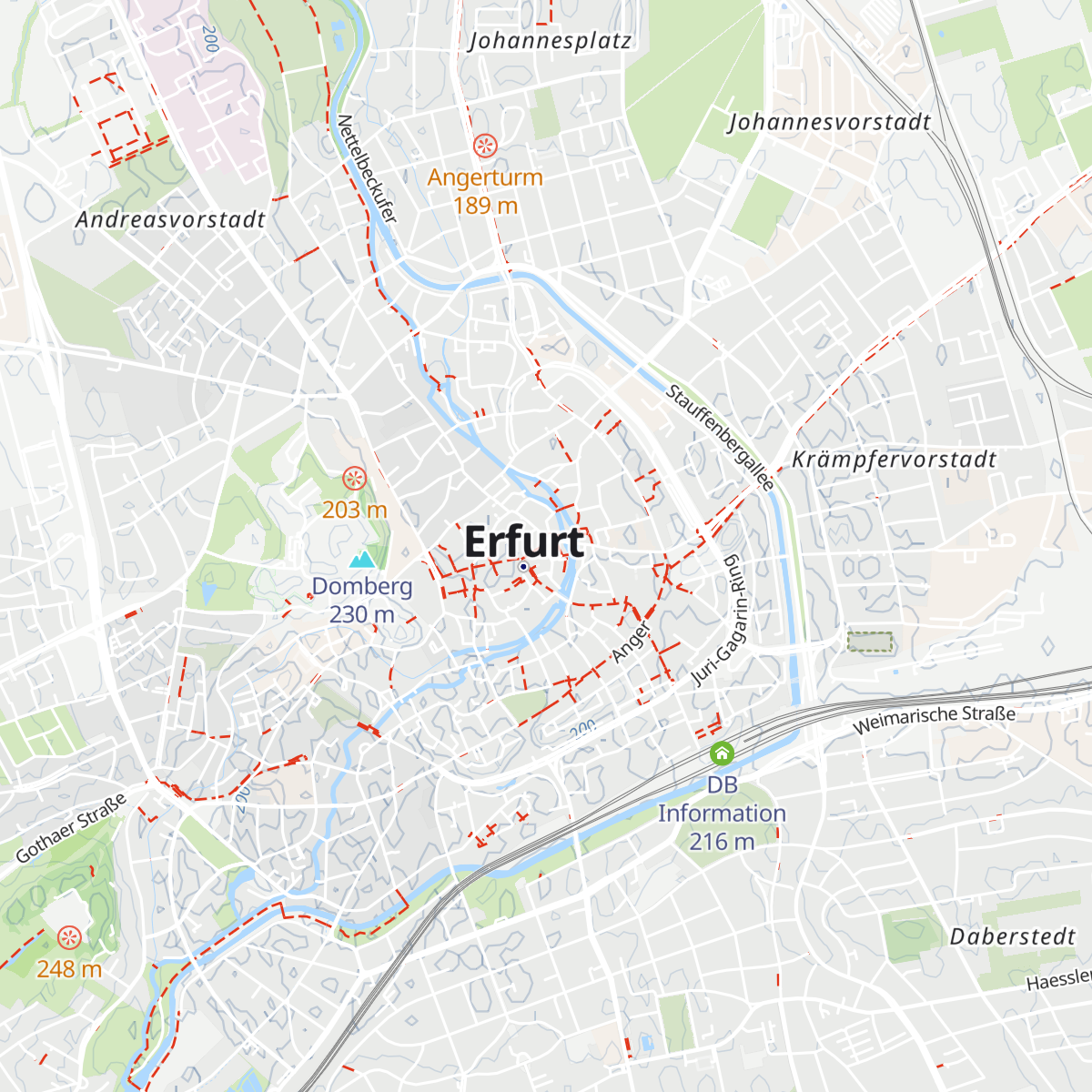 Erfurt Tourist Information map