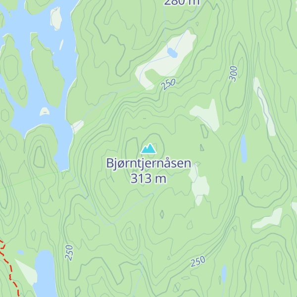 Map of Bjørntjernåsen