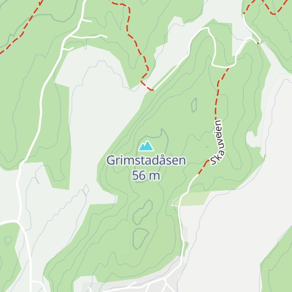 Map of Grimstadåsen
