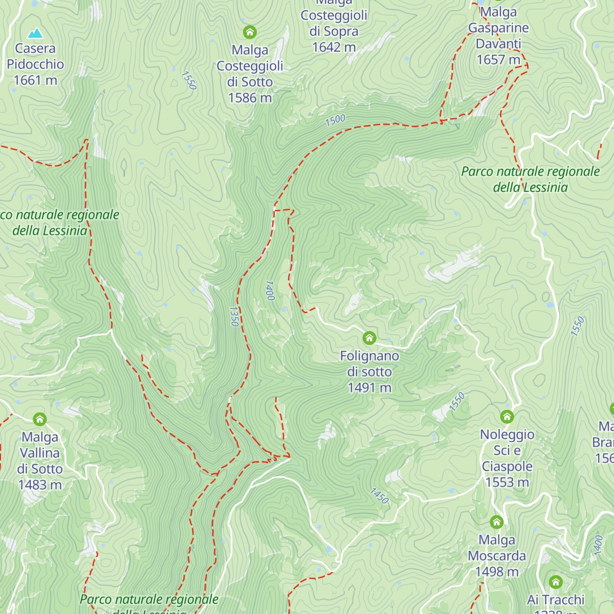 Folignano di fondo map